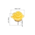 thumbnail image 2 of Uxcell Push Pins Rose Flower Shape Decorative Steel Needle, Yellow 16 Pack, 2 of 5