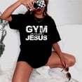 thumbnail image 5 of NTKHub Gym and Jesus T-Shirt – Faith-Based Workout Graphic Tee, Religious Fitness Shirt for Men and Women, Christian Gym Gift Idea Full Size S-4XL, 5 of 7