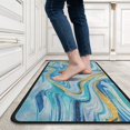 thumbnail image 2 of Kitchen Rugs and Mats Non Skid Washable, Blue Marble Kitchen Rug Comfort Floor Mat Set of 2PCS, Kitchen Mat for Floor Home, Office, Sink, Laundry (17"x47"+17"x30"), 2 of 6