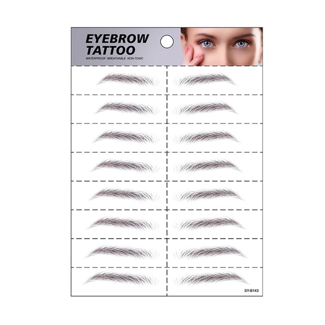 Xihbxyly Pegatinas para Cejas, Set Semi-Tatuaje de Aspecto Natural Instantáneo, Solución Fácil de Usar y de Aplicación Rápida, Acabado Duradero y Antimanchas, Mejora El Maquillaje Diario, Ideal para
