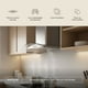 thumbnail image 4 of Campana extractora de pared 60 cm 3 velocidades Luz LED Diseño curvo EUROGAR EUCEV60, 4 of 5
