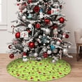 thumbnail image 6 of Green Funny Monster Christmas Tree Skirt 36" Decor Mat for Thanksgiving Halloween Xmas New Year Holiday Party Home Holiday Occasion Decorations, 6 of 6