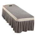 thumbnail image 4 of de de Estándar Beauty Facial Bed Cover Hoja de Cenefa para La Mayoría de Las Camas Cosméticas con Cenefa Gris BLESIY Hoja de cenefa de mesa de masaje, 4 of 8