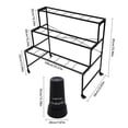 thumbnail image 2 of Flower Display Stand with 12 Buckets, 3 Layers Plant Stand with Wheels, 4 Wheels Moving Plant Cart Shelf ,Flower Cart for Patio Garden, Living Room, Florist, 2 of 28