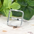 thumbnail image 4 of SS DESIGNS Big Open Square Silver Ring, 925 Sterling Silver Geometric Statement Ring for Women, Modern Minimalist Open Square Fashion Jewelry, 4 of 4