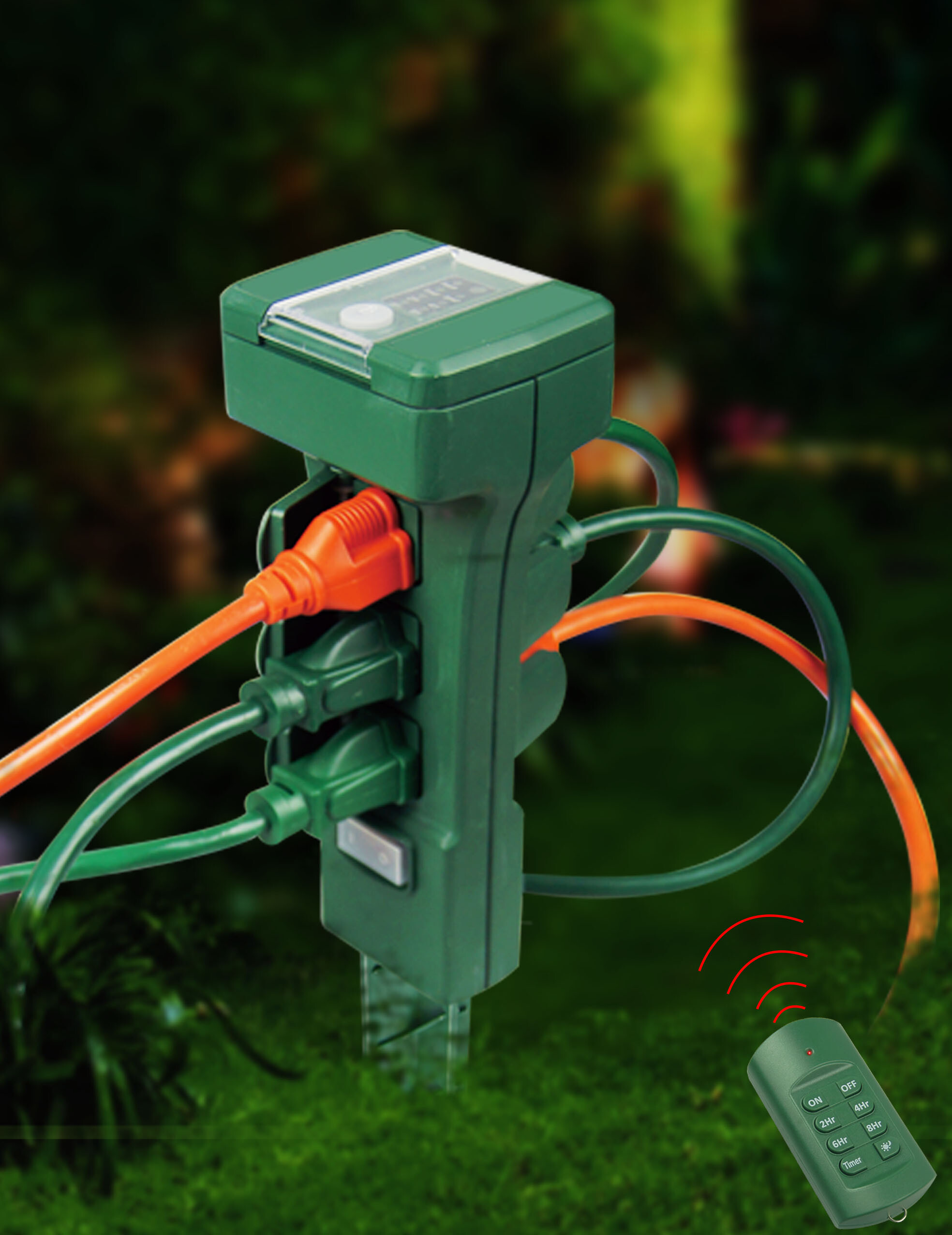 Hyper Tough 6-Outlet Outdoor Stake Timer with Remote Control photo 3