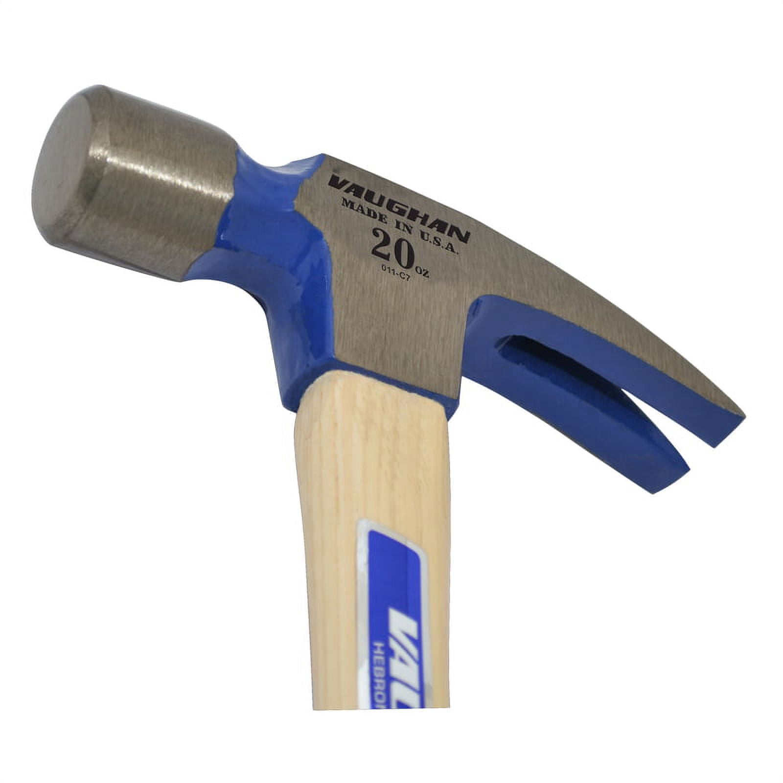 MARSHALLTOWN Vaughan Rip Claw Hammer Smooth Face - 20 oz, 16 in. Hickory Handle — Heavy-Duty Construction, Professional Use