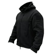 TACVASEN Mens Comfortable Warm Windproof Coat Winter Combat Jacket Black S