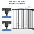 thumbnail image 6 of Vomeast 34.6"-84.2" Extra Wide Baby Safety Gate,Auto Close Pet Dog Gates for Stairs Doorways Fireplace,Anti-Trip Pedal,29.5" Tall,Black, 6 of 10