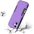 thumbnail image 5 of For Iphone 16 Plus 6.7 Inch Noble Lined Shockproof Dual Layer Hybrid - Dark Purpleblack, 5 of 6
