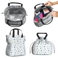thumbnail image 2 of Pioneer Flower Floral Print Pattern Drawstring Lunch Bag Women - Drawstring Lunch Bag Insulated for Work Office - Stain-Resistant Large Lunchbags for Women with Multi-Pockets, 2 of 6