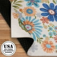 thumbnail image 3 of ReaLife Machine Washable Rug - Stain Resistant, Non-Shed - Eco-Friendly, Padded, Family & Pet Friendly - Made from Premium Recycled Fibers - Jada Floral- Ivory Colorful, 2'6" x 6', 3 of 5