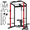 Power Cage - Red, variant on MITONOS Multi-Functional Squat Rack with LAT Pulldown System Exercise Power Cages with Barbell, Metal Red
