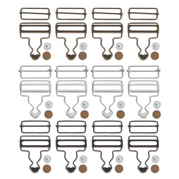 STOBOK 12 Sets Iron Gourd Buckle For Overall Braces And Motorcycle Riding