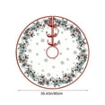 thumbnail image 3 of Christmas Tree Skirt, 35 Inches Lace-up Xmas Tree Skirt, Cotton Winter Holiday Party Indoor Decoration Home Decor, 3 of 6