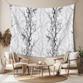 thumbnail image 2 of Black Grey Tapestry for Bedroom Wall Hanging Tapestry, Pastoral Botanical Branch Aesthetics Ceiling Backdrop Tapestries Poster Blanket Wall Decor for Teens Room Living Room Dorm 59" x 79", 2 of 8