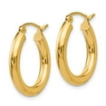thumbnail image 2 of Primal Gold 14K Yellow Gold 3mm Tube Hoop Earrings, 2 of 4