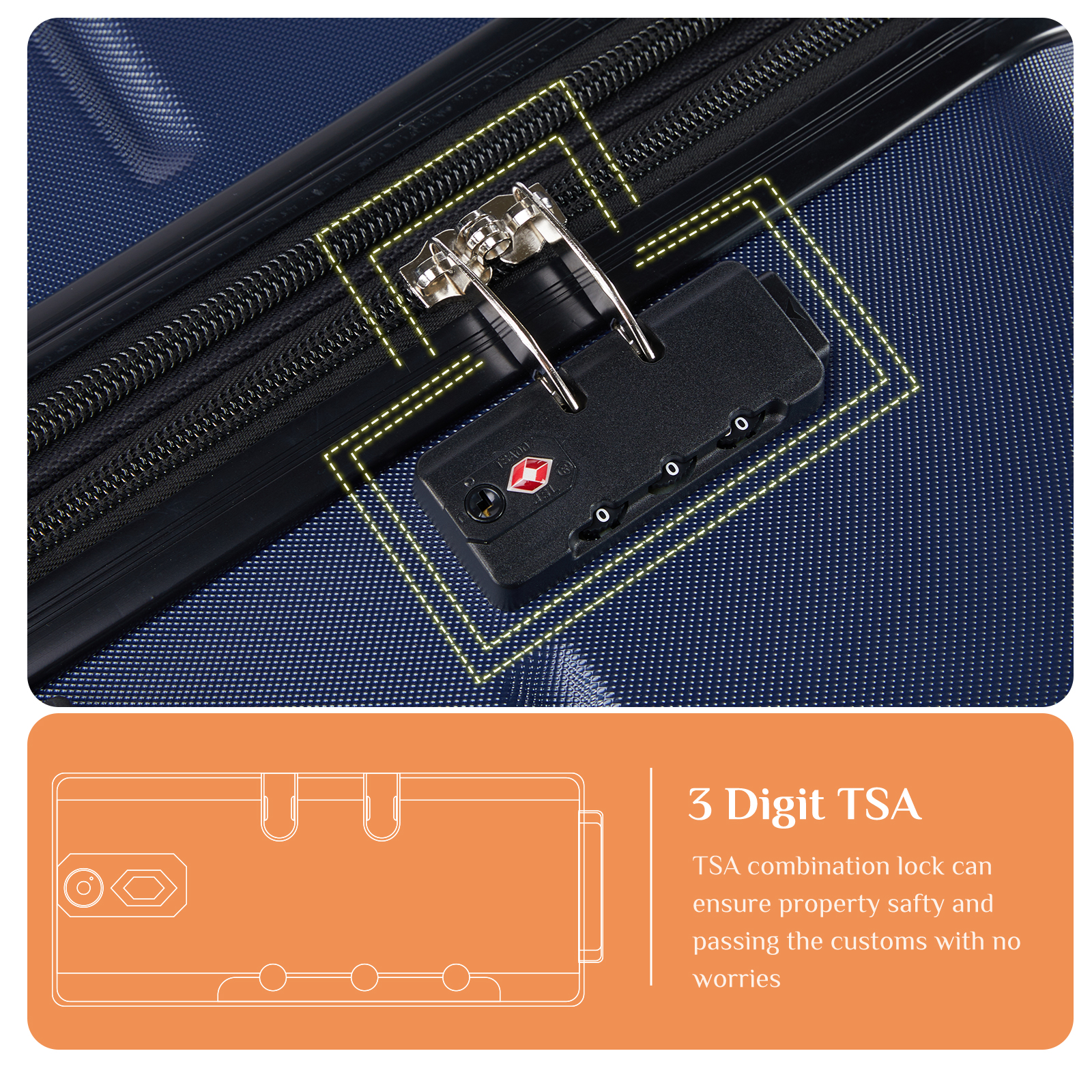 Concetta 24 Inch Expandable Hardshell Suitcase with TSA Lock photo 4