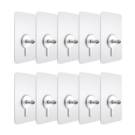 

HOMEMAXS 10pcs Punch-free Non-marking Screw Stickers Wall Picture Hook Invisible Traceless Hardwall Drywall Picture Hanging Kit for Picture Photo Frame Hanging