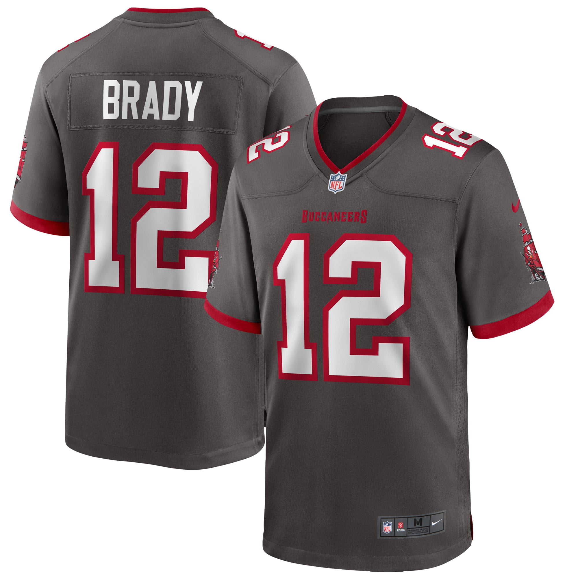 Tom Brady Tampa Bay Buccaneers Nike Alternate Game Jersey - Pewter ...