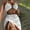 White, variant on HaoXianJian 3 Piece Women's Swimsuits Bikini Set Bathing Suit Thong with cover up skirt Low Waisted V Neck Swimwear 2025 Swim Suit