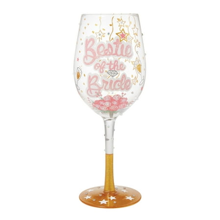 Lolita Bestie of the Bride Wine Glass 9in H