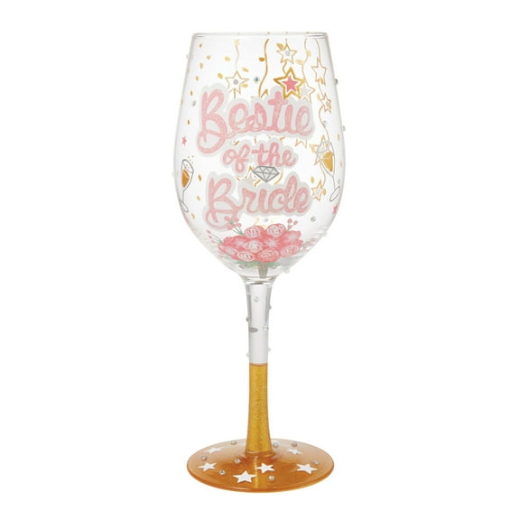 Lolita Bestie of the Bride Wine Glass 9in H