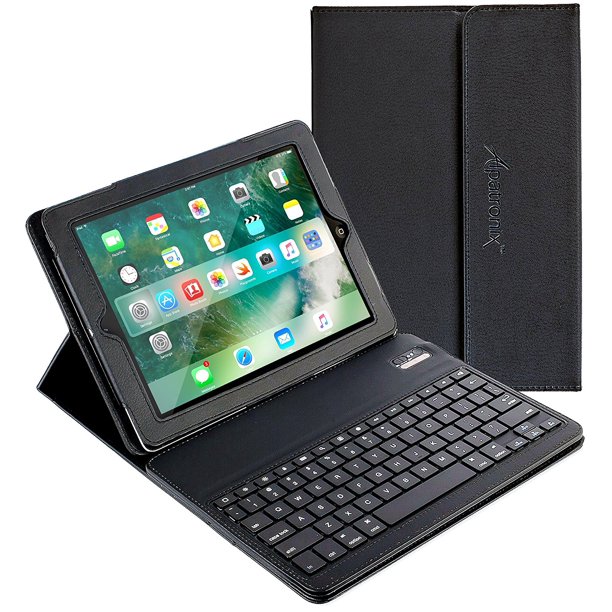 iPad Keyboard + Leather Case, Alpatronix KX100 Portable Protective