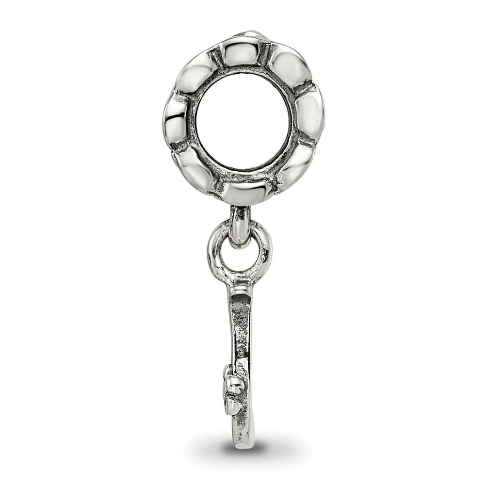 925 Sterling Silver Polished Oxidized Reflections Letter Name Personalized Monogram Initial J Dangle Bead Charm 18.18x5.