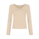 thumbnail image 4 of Camisa lisa de manga larga con cuello en V para mujer - Blusa ajustada para fiestas informales - Tallas S-XXL, 4 of 7