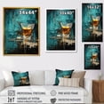 thumbnail image 4 of Designart "Vesper Vibrance Twilight Turquoise Elixir I" Food & Beverage Canvas Wall Art - Traditional Yellow Cocktails Bedroom Canvas Wall Art, 4 of 6