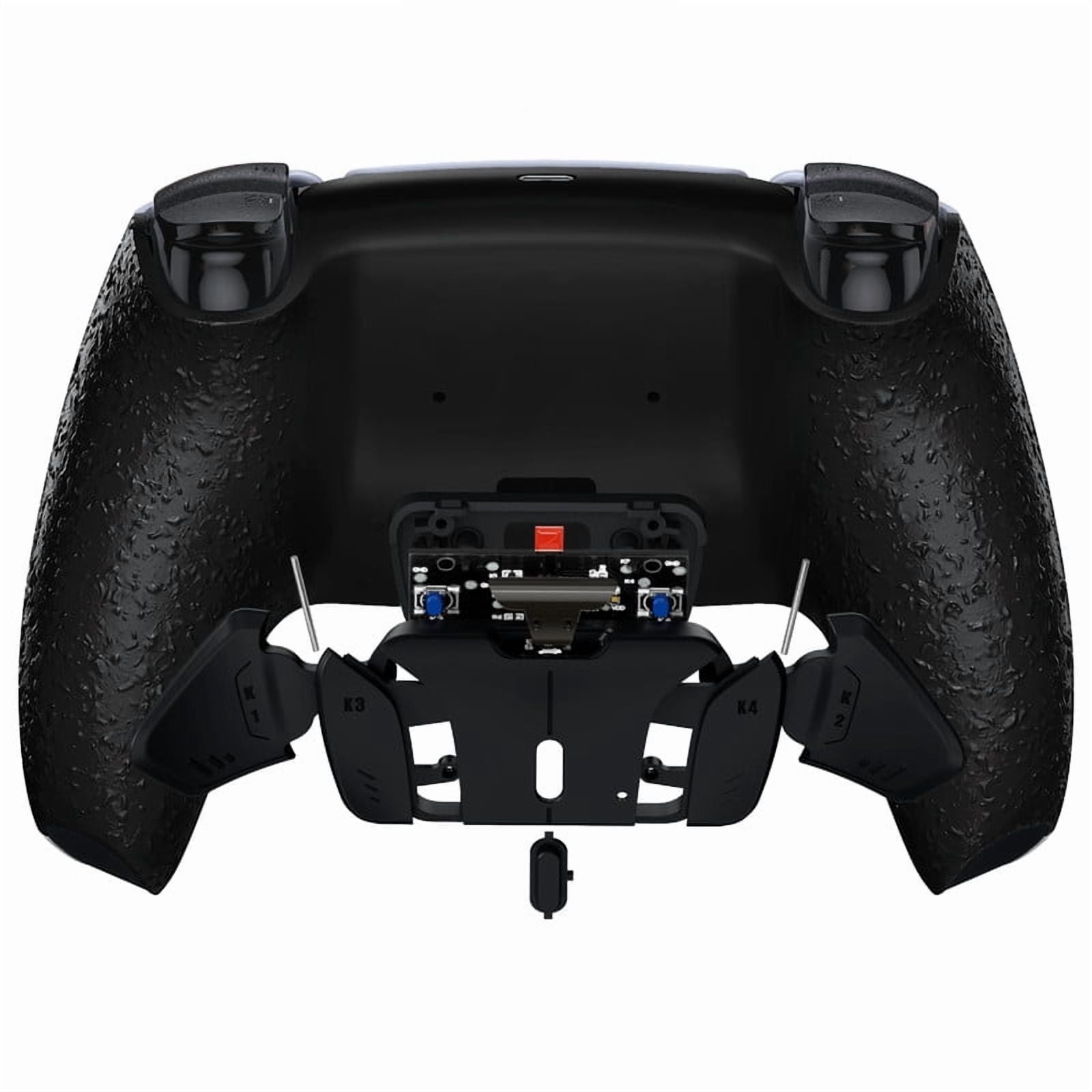 eXtremeRate Back Paddles Programable RISE4 V3 Remap Kit for PS5 Controller BDM-030 040 050, Upgrade Board Textured Black Redesigned Bottom Shell 4 Back Buttons Set for PS5 Controller - NO Controller
