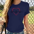 thumbnail image 2 of AOOCHASLY Valentine's Day Women's Tops, Fashion Women's Heart Print Graphic Cute Tee Shirt Funny T Shirt Tops, 2 of 4