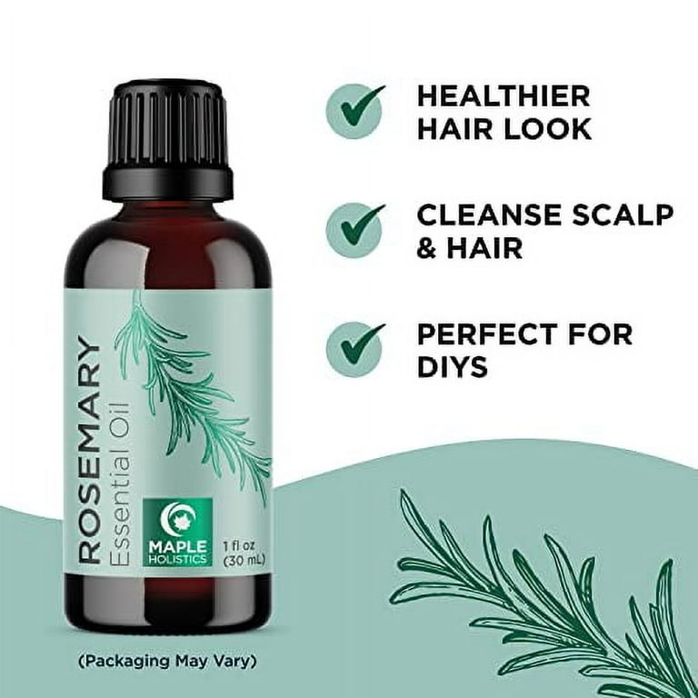 Pure Rosemary Essential Oil for Aromatherapy - Pure Rosemary Oil for Hair  Skin and Nails - Refreshing Rosemary Essential Oil for Diffusers Plus Dry  Scalp Treatment and Hair Oil for Enhanced Shine 
