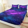 thumbnail image 3 of Castle Fairy Teens Kids Galaxy Cosmos Twin Sheet Sets 3pcs,Outer Space Twin Fitted Sheet Microfiber,Abstract Gradient Universe Breathable Flat Sheet,Ultra Soft Home Decor, 3 of 7