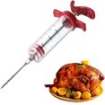 thumbnail image 5 of Meat Injector Syringe - 3 Marinade Injector Needles for BBQ Grill, Premium Porta, 5 of 5