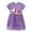 Purple, variant on Usaibhir Girls Cotton Short Sleeve Casual Cartoon Printing Lovely Elegant Appliques Unicorn Princess Puffy Dresses 2-7T