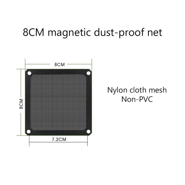 80mm 120mm 140mm PC Chassis Cooling Fan Dust Filter Soft Magnetic Nylon Frame Dustproof Mesh Cover PC Computer Chassis Net Guard 8cm