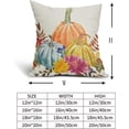 thumbnail image 3 of Fall Pillow Covers 16x16 Set of 2 Autumn Teal Yellow Orange Pumpkin Flower Leaf Throw Pillows Thanksgiving Outdoor Decorative Case Linen Cushion Farmhouse Decor for Home Couch Sofa Bed, 3 of 5