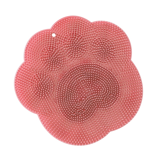 Depurador de pies de ducha, Lavado de pies de silicona, Cepillo de pies de ducha, Cepillo de de espalda, Rosa jinwen Lavado de pies de silicona