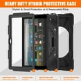 thumbnail image 3 of XYX Case for Fire HD 8 & 8 Plus (12th/10th Generation, 2024/2022/2020) with 360 Degree Rotating, Hand Strap, Shoulder Strap, Black, 3 of 7