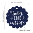 thumbnail image 6 of Inkdotpot Pack Of 100 Baby It's Cold Outside Baby Shower Favor Paper Tags Craft Real Silver Foil Hang Tags, 6 of 7