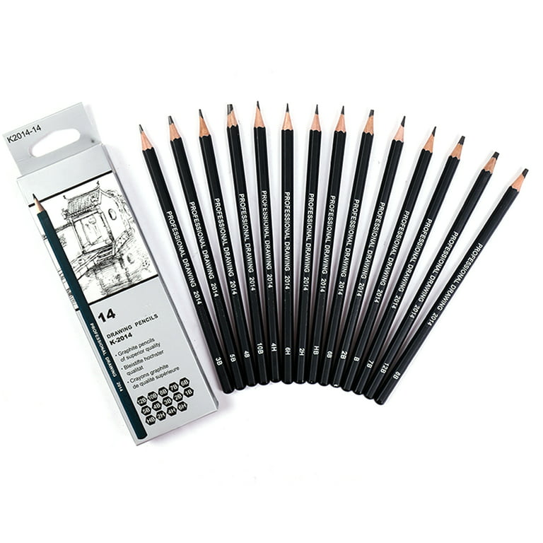 Premium Sketch Drawing Pencils - 24 Piece Professional Pencils Set Includes  Graphite, Charcoal and Eraser Pencils (7H-14B), Shading Graphite Pencils  for Adults & Kid Artists, Sketching by Mincho - Shop Online for