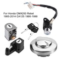 thumbnail image 2 of Llaves de bloqueo del asiento, tapa de combustible y llave de encendido de motocicleta para Honda CMX250 Rebel (1985-2014, CA125), 2 of 14