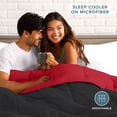 thumbnail image 6 of Bare Home 1800 Collection Reversible Down Alternative Comforter, All-Season, Queen, Black/Red, 6 of 10