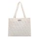thumbnail image 1 of Sywqhk Bolso De Hombro Grande De Pana Con Entramado De Diamantes Acolchado (Beige) Sywqhk Para estrenar, 1 of 9