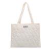 Sywqhk Bolso De Hombro Grande De Pana Con Entramado De Diamantes Acolchado (Beige) Sywqhk Para estrenar