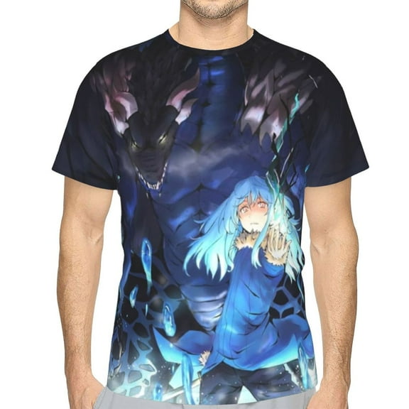 Unisex Adult I Got Reincarnated As A Slime T-Shirts, 3D Graphic Novelty Shirts Crewneck Short Sleeve Tees for Men Women