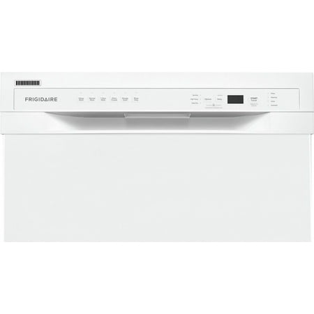 Frigidaire - 24" Compact Front Control Built-In Dishwasher with Stainless Steel Tub, 52 dBA - White