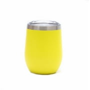 12OZ Stainless Steel Wine Tumbler with Lid -Double Wall Vacuum Insulated Travel Tumbler Cup for Coffee Wine Cocktails Ice Cream Cup With Lid Green